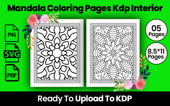 Mandala Coloring Pages Grafika Wnętrza KDP Przez Razongraphics