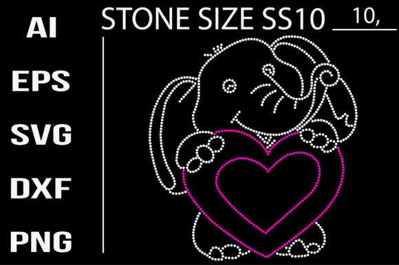 Valentine Day Rhinestone Template Illustration Modèles d'Impression Par design spring