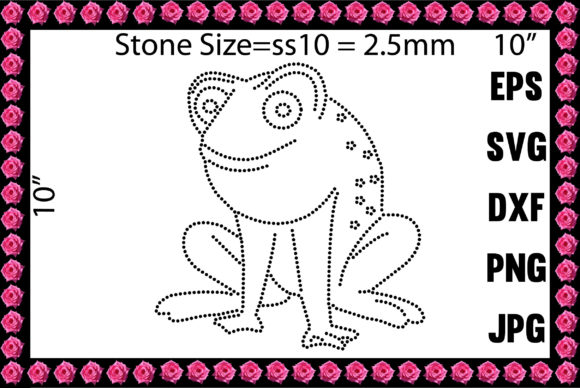 Frogs Rhinestone Grafica Modelli di Stampa Di Graphic Art