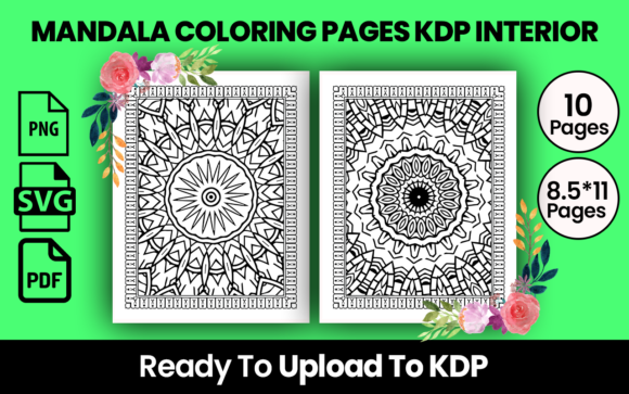 Mandala Coloring Pages Kdp Interior Gráfico Interiores KDP Por Razongraphics