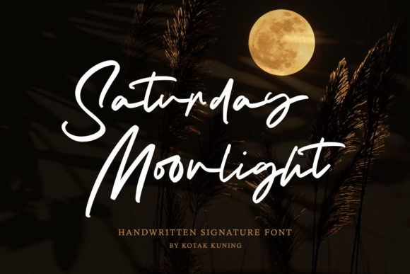 Saturday Moonlight Script & Handwritten Font By Kotak Kuning Studio