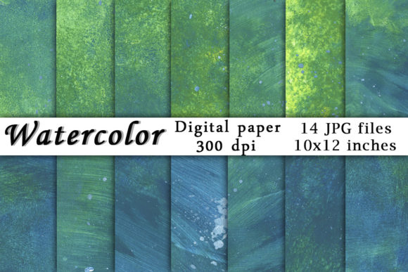 Watercolor Background Digital Paper Gráfico Planos de Fundo Por WatercolorKliuyenkova