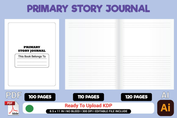 Primary Story Journal Afbeelding KDP-ontwerpen Door 2masudrana4