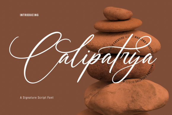 Calipatrya Signature Script Script & Handwritten Font By Maulana Creative