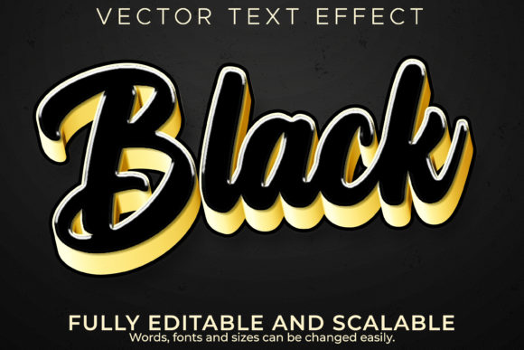 Editable Text Effect Illustrator Effect Gráfico Estilos de capas Por NA Creative