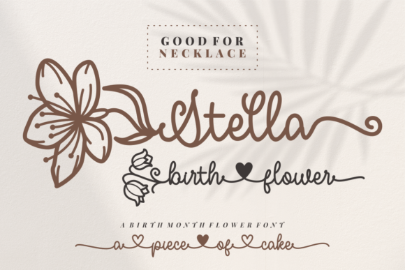 Stella Birth Flower Script & Handwritten Font By a piece of cake