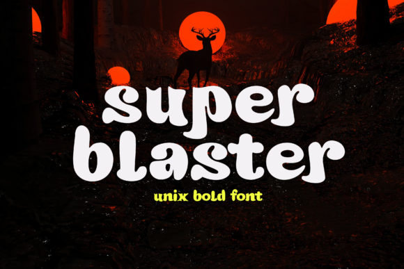 Super Blaster Display Font By gatype