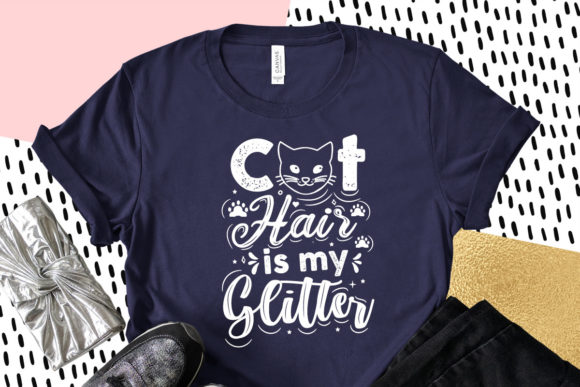 Cat Hair is My Glitter, Cat SVG Quotes Grafika Rękodzieła Przez allison003