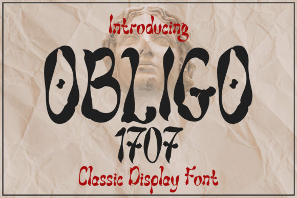 Obligo 1707 Display Fonts Font Door Al Mughni Studio3