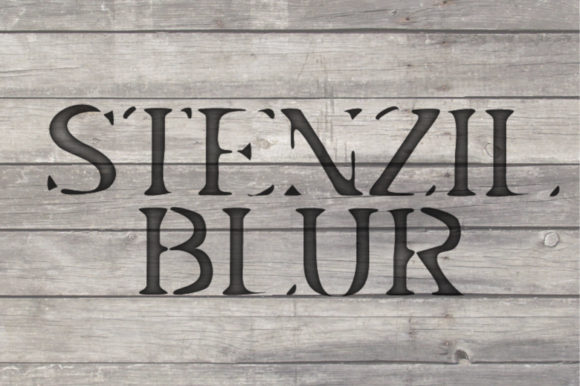 Stenzil Blur Display Font By pointsandpicas