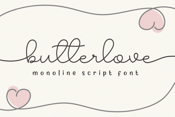 Butterlove Script & Handwritten Font By Subectype