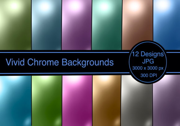 Vivid Chrome Graphic Backgrounds By Mary Kay's Magic
