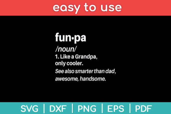 Funpa Definition Funny Grandpa Gift Svg Illustration Modèles d'Impression Par designindustry