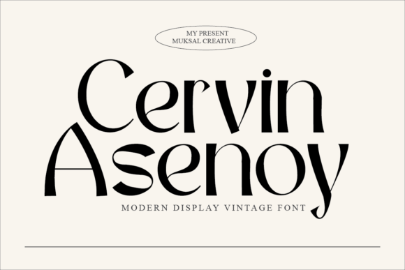 Cervin Asenoy Display Font By Muksal Creative