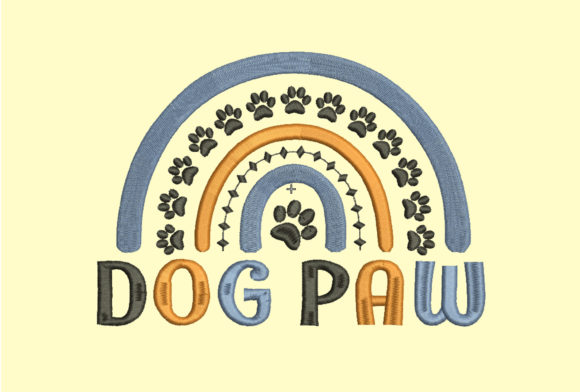 Dog Paw Citações de Animais Design de Bordado Por FlowerEmbroidery