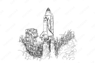 Space Ship Earth Space Shuttle Illustration Illustrations Imprimables Par Topstar 1