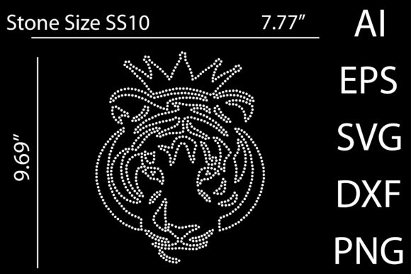 Tiger Rhinestone Graphic Print Templates By Trusted Designer