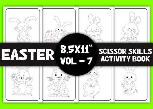 Easter Scissor Skill Pages : Volume – 7 Graphic Coloring Pages & Books Kids By E A G L E