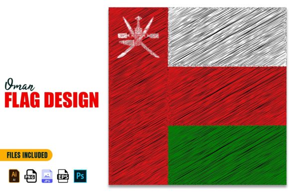 Oman National Day Flag Design Gráfico Ilustraciones Imprimibles Por mspro996