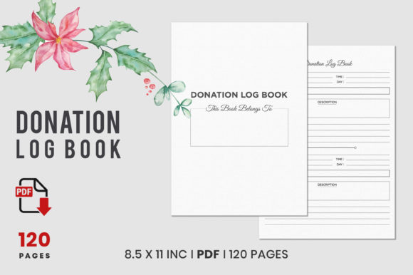Donation Log Book | KDP Interior Graphic KDP Interiors By salahuddinuix