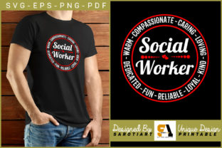 Social Worker T-shirt Design Printable Graphic Crafts By SarotiArt 1
