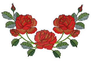 Rose Bouquets & Bunches Embroidery Design By Reading Pillows Designs