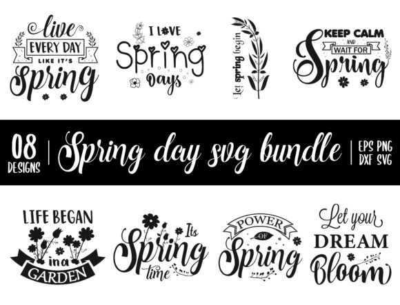 Spring Svg Bundle Graphic Print Templates By CreativeHR