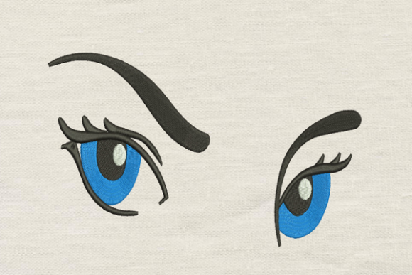 Eyes Areg Jungen und Mädchen Stickereidesign Von Reading Pillows Designs
