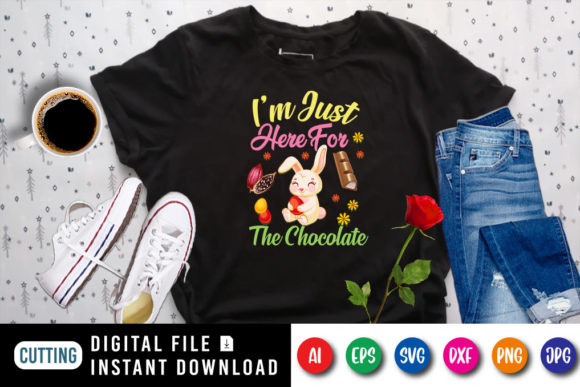 I'm Just Here for the Chocolate Graphic Print Templates By Creative SVG Crafts