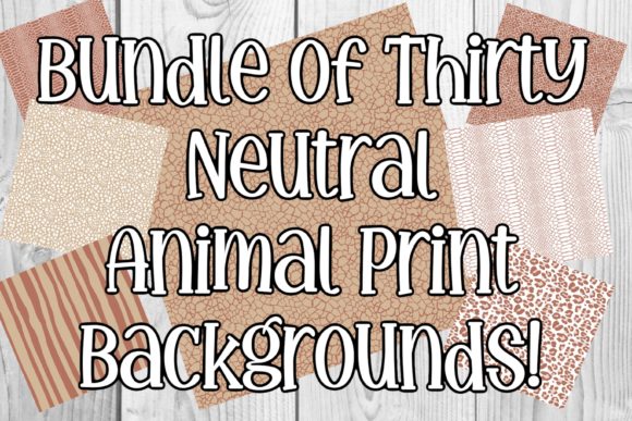 Neutral Animal Print Bundle Gráfico Planos de Fundo Por L and L Designs