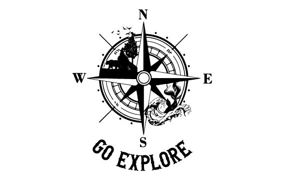 Go Explore Compass Designs & Drawings Plik rękodzieła do wycinania Przez Creative Fabrica Crafts