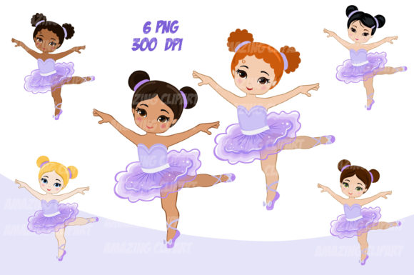 Ballet Clipart, Chic Ballet Characters. Graphic Illustrations By Alefclipart