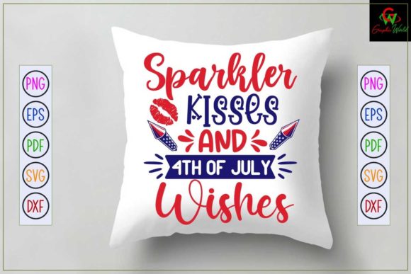 Sparkler Kisses and 4th of July Wishes Graphic Crafts By GraphicWorld
