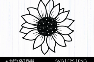 Sunflower SVG Clipart Png Graphic Illustrations By happycutfiles 2