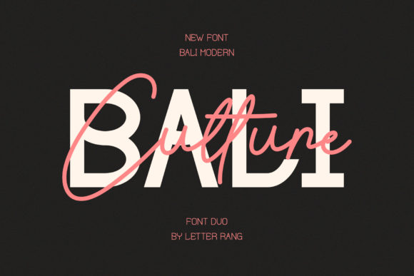 Bali Culture Display Font By Letter Rang