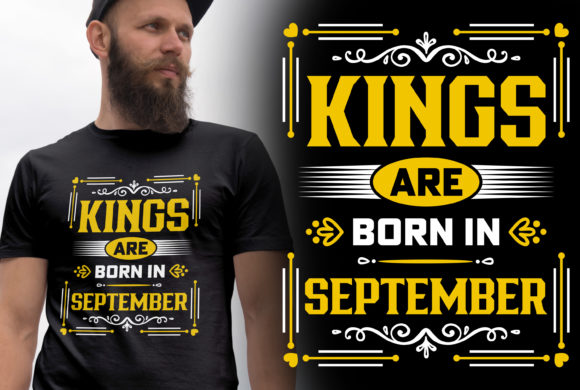 Kings Are Born in September Gráfico Plantillas de Impresión Por CR_Teestore