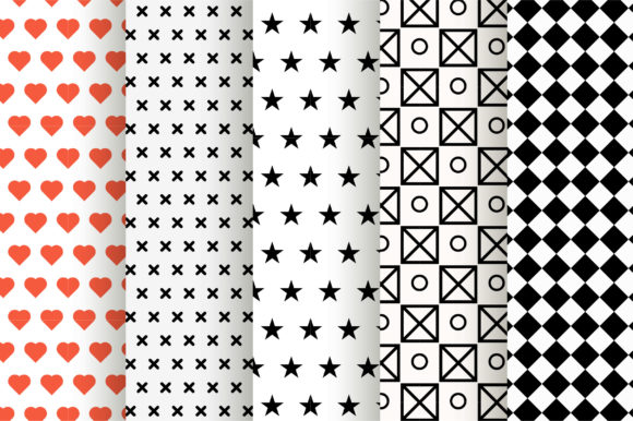 Set of Geometric Pattern Background Grafika Papierowe Wzory Przez Abu Ashik