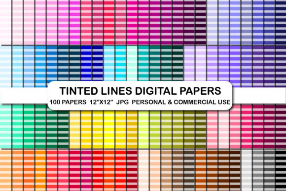 Tinted Horizontal Lines Digital Papers Graphic Patterns By bestgraphicsonline