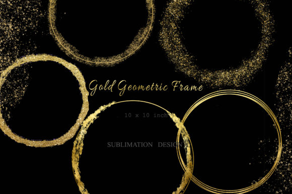 Gold Frame Geometric Gold Frames PNG Graphic Illustrations By SavirinaArt