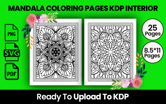 Mandala Coloring Pages Kdp Interior Illustration Intérieurs KDP Par Razongraphics