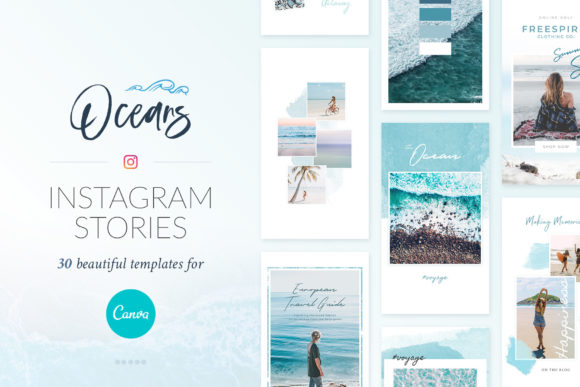 Instagram Stories Oceans | CANVA Gráfico Sitios Web Por poegosocial