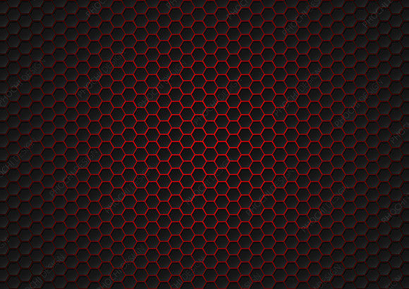 Red Hexagon Pattern Technology Concept Graphic Technology By phochi
