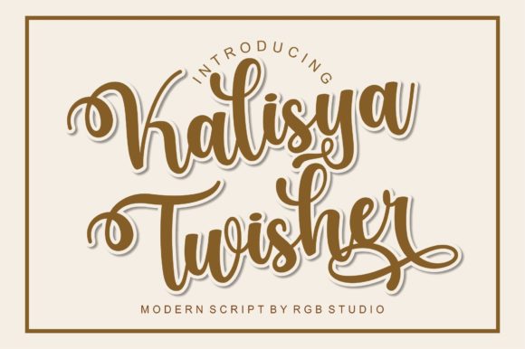 Kalisya Twisher Fontes Script Fonte Por RGB Studio
