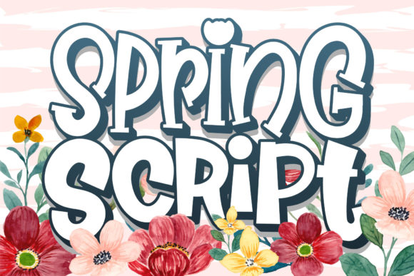 Spring Script Display Font By Nobu Collections
