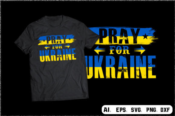 Pray for Ukraine Gráfico Diseños de Camisetas Por Design Craft