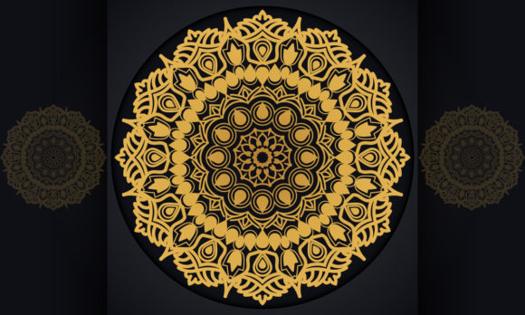 Mandala Pattern Design Grafik Papier-Muster Von Nelufar Easmin