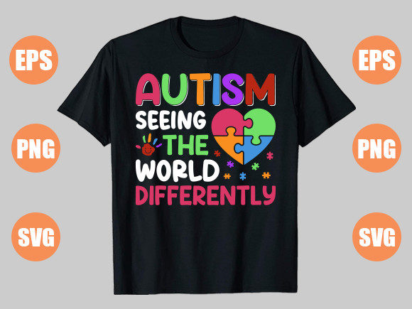 Autism T Shirt Design Graphic T-shirt Designs By Art & CoLor