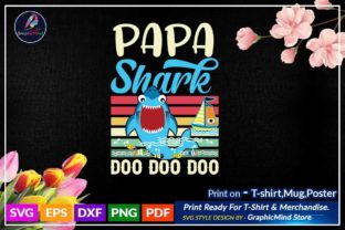 Papa Shark Doo Doo Doo Svg Graphic T-shirt Designs By GraphicMind 1