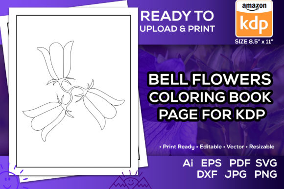 Bellflowers Coloring Page Book for Kdp Graphic Coloring Pages & Books Kids By TeamlancerBD