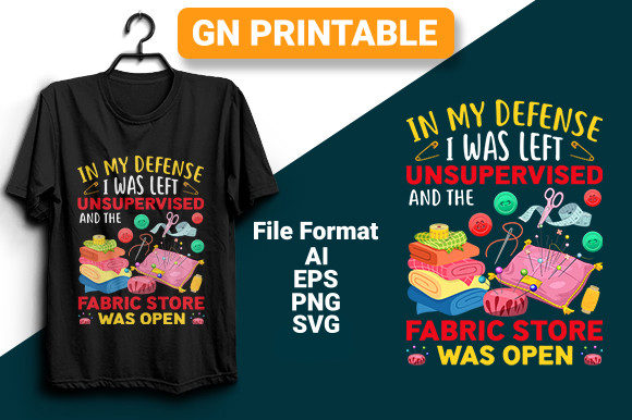 Fabric and Quilting T Shirt Graphic Print Templates By GN Printable